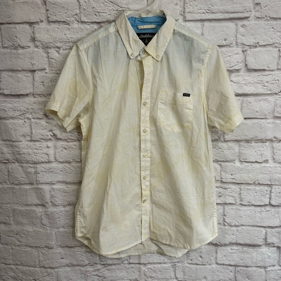 Chubbies The Grayt Escape Short Sleeve Button Down shirt yellow hawaiin mens S - Picture 1 of 7